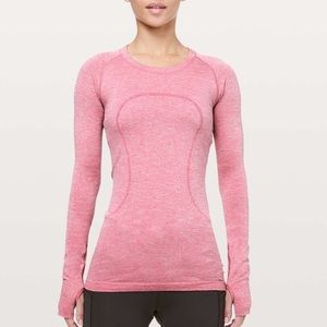 Lululemon Swiftly Tech Long Sleeve Crew *Sparkle
Violet Red / White / Silver
